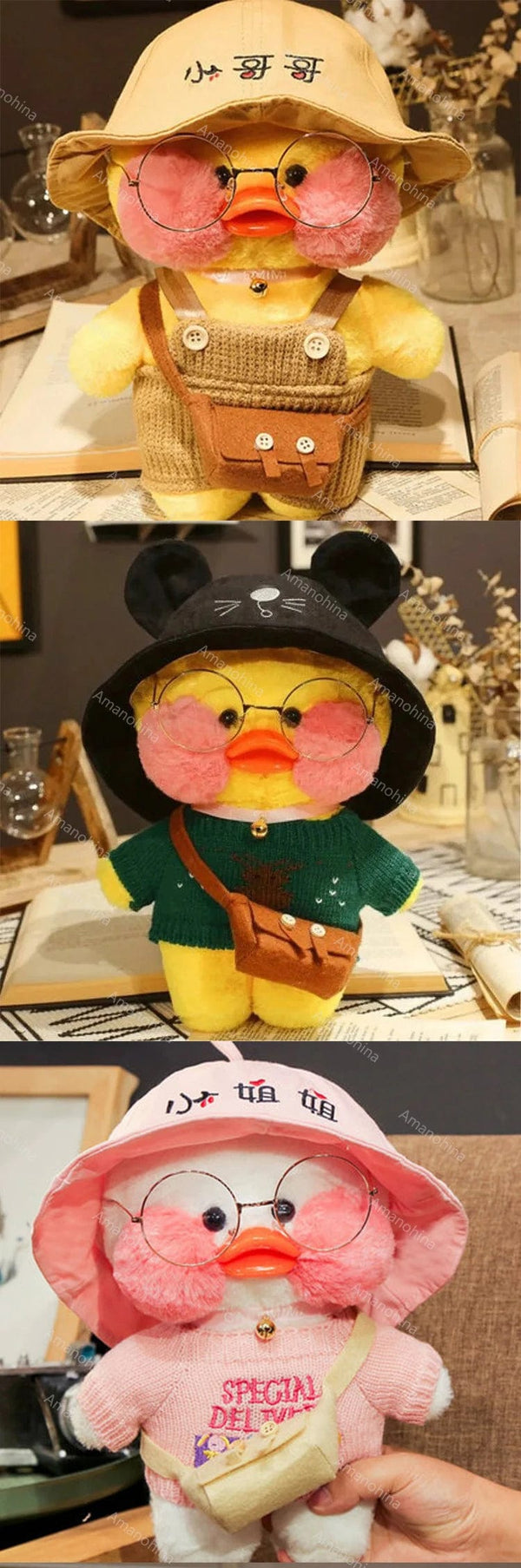 Planet Gates New plush Cute Lalafanfan Duck Cafe Duck 30cm Doll Plush Toy Stuffed Soft Doll Kawaii Animal Pillow Birthday Gift for Kids