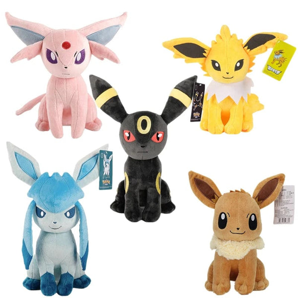 Planet Gates New Pokémon Plush Doll Ievee Family Moon Ievee Sun Ievee Kawaii Filled Pillow Children's Birthday Gift 24CM