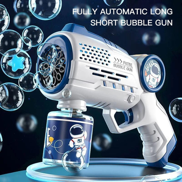 Planet Gates New Porous Astronaut Electric Bubble Gun Kid Toy Bubbles Machine Automatic Soap Blower with Light Summer Outdoor Party Games toy