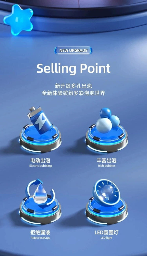 Planet Gates New Porous Astronaut Electric Bubble Gun Kid Toy Bubbles Machine Automatic Soap Blower with Light Summer Outdoor Party Games toy