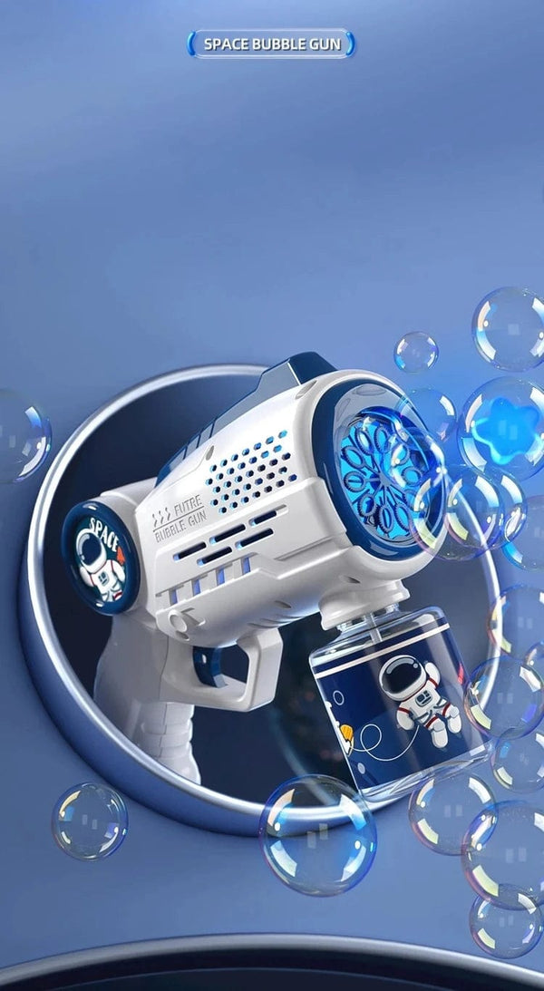 Planet Gates New Porous Astronaut Electric Bubble Gun Kid Toy Bubbles Machine Automatic Soap Blower with Light Summer Outdoor Party Games toy