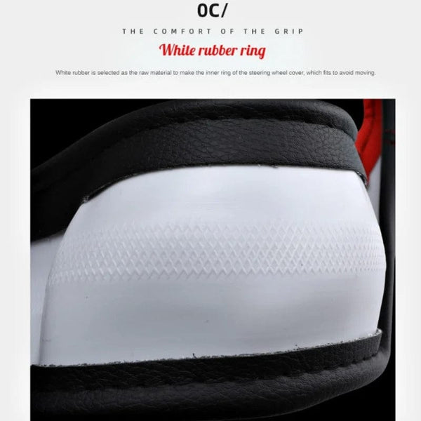 Planet Gates New PU Leather Splicing Leather Anti-slip Wear Four Seasons Universal Steering Wheel Cover