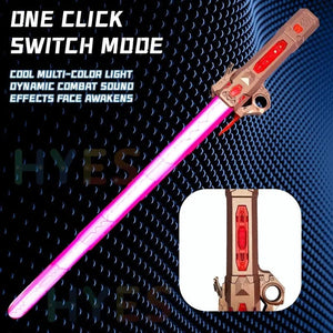 Planet Gates New Retractable Lightsaber Finger Rotating Laser Sword Flash Luminous Sound Cosplay Props Duels Battle Toy Gifts For Kids Adults