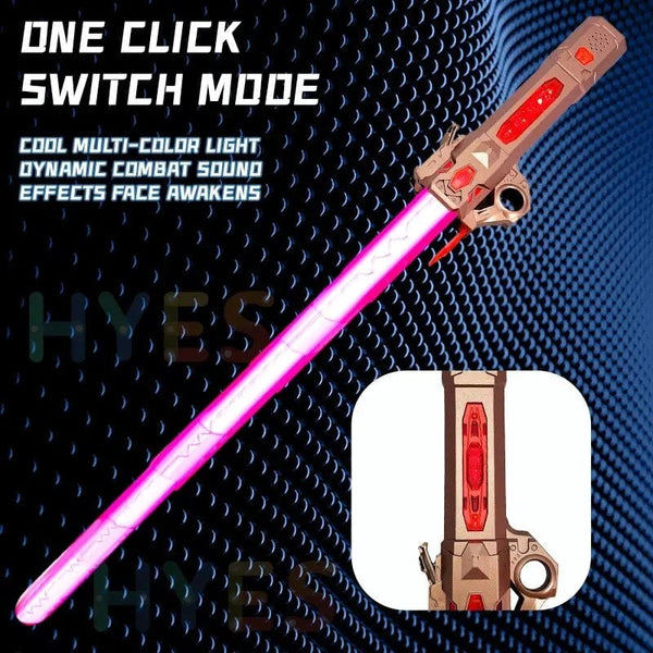 Planet Gates New Retractable Lightsaber Finger Rotating Laser Sword Flash Luminous Sound Cosplay Props Duels Battle Toy Gifts For Kids Adults