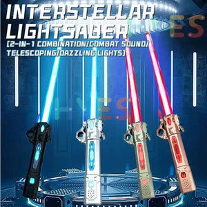 Planet Gates New Retractable Lightsaber Finger Rotating Laser Sword Flash Luminous Sound Cosplay Props Duels Battle Toy Gifts For Kids Adults