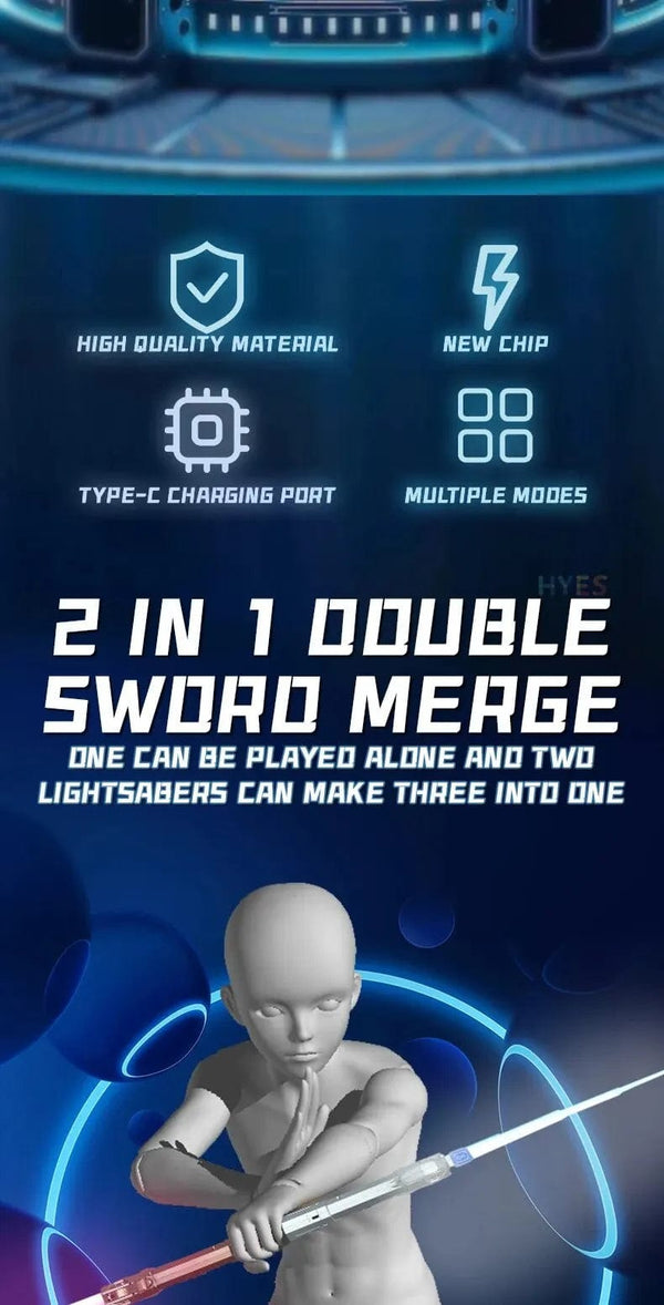 Planet Gates New Retractable Lightsaber Finger Rotating Laser Sword Flash Luminous Sound Cosplay Props Duels Battle Toy Gifts For Kids Adults