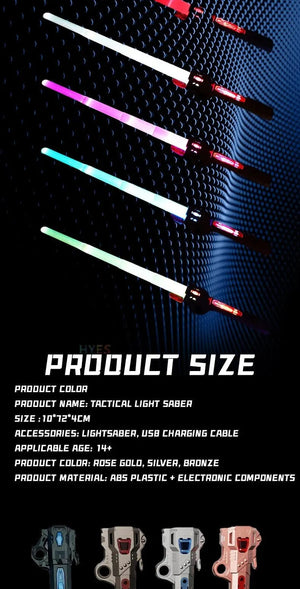 Planet Gates New Retractable Lightsaber Finger Rotating Laser Sword Flash Luminous Sound Cosplay Props Duels Battle Toy Gifts For Kids Adults