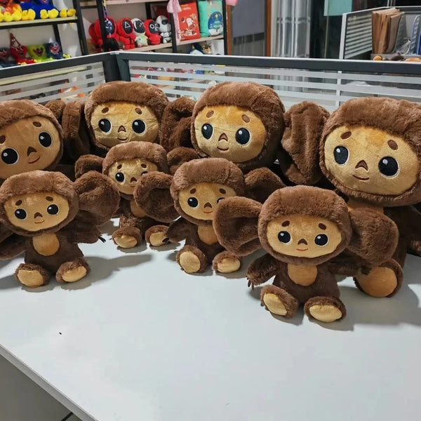 Planet Gates New Russia Anime Cheburashka Plush Doll Big Eyes Monkey Чебурашка Stuffed Plushie Toys Lovely Appease Pillow For Kids Gifts