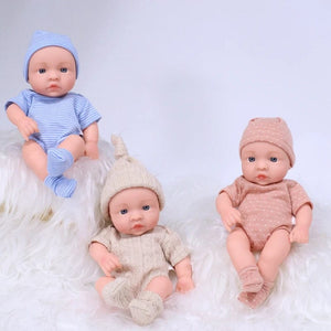 Planet Gates New Silicone Reborn Dolls 20cm Reborn Baby Doll Mini Soft and Full Body Silicone Reborn Toddler Doll Baby Doll For Girls