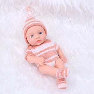 Planet Gates New Silicone Reborn Dolls 20cm Reborn Baby Doll Mini Soft and Full Body Silicone Reborn Toddler Doll Baby Doll For Girls