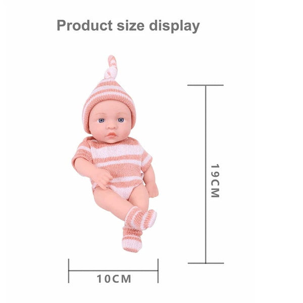 Planet Gates New Silicone Reborn Dolls 20cm Reborn Baby Doll Mini Soft and Full Body Silicone Reborn Toddler Doll Baby Doll For Girls