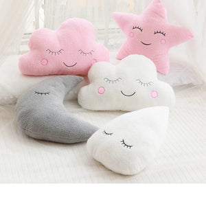 Planet Gates New Stuffed Cloud Moon Star Raindrop Plush Pillow Soft Cushion Toys For Children Baby Kids Girl Christmas Gift Room Car Decor