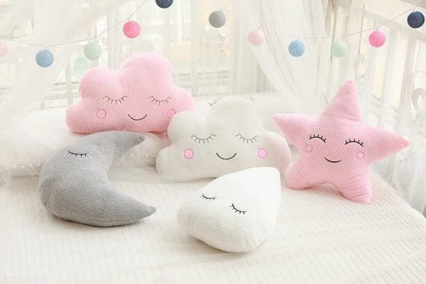 Planet Gates New Stuffed Cloud Moon Star Raindrop Plush Pillow Soft Cushion Toys For Children Baby Kids Girl Christmas Gift Room Car Decor