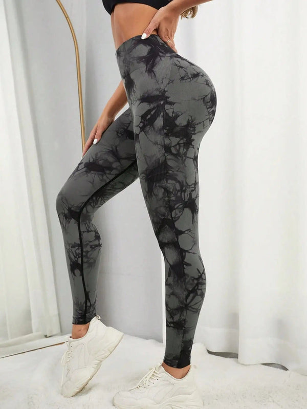 Planet Gates New Tie Dye Yoga Pants Sport Leggings Women Seamless High Waist Push Up Woman Tights Fitness Workout Leggins Gym Clothing