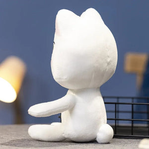 Planet Gates New Toro Inoue Cat Plush Anime Game Doll Stuffed Kittens Plushie Cartoon Couple Black and White Cats Decor Gift Toys for Kids
