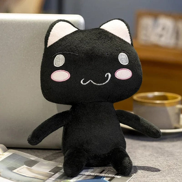 Planet Gates New Toro Inoue Cat Plush Anime Game Doll Stuffed Kittens Plushie Cartoon Couple Black and White Cats Decor Gift Toys for Kids