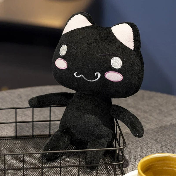 Planet Gates New Toro Inoue Cat Plush Anime Game Doll Stuffed Kittens Plushie Cartoon Couple Black and White Cats Decor Gift Toys for Kids