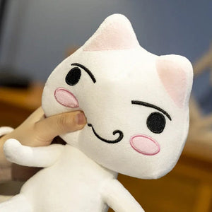 Planet Gates New Toro Inoue Cat Plush Anime Game Doll Stuffed Kittens Plushie Cartoon Couple Black and White Cats Decor Gift Toys for Kids
