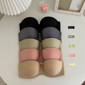Planet Gates New Tube Top Underwear Soild Color Sexy Lingerie Strapless Bra Push Up Bra Seamless Bralette Sexy Solid Color Women Lingerie