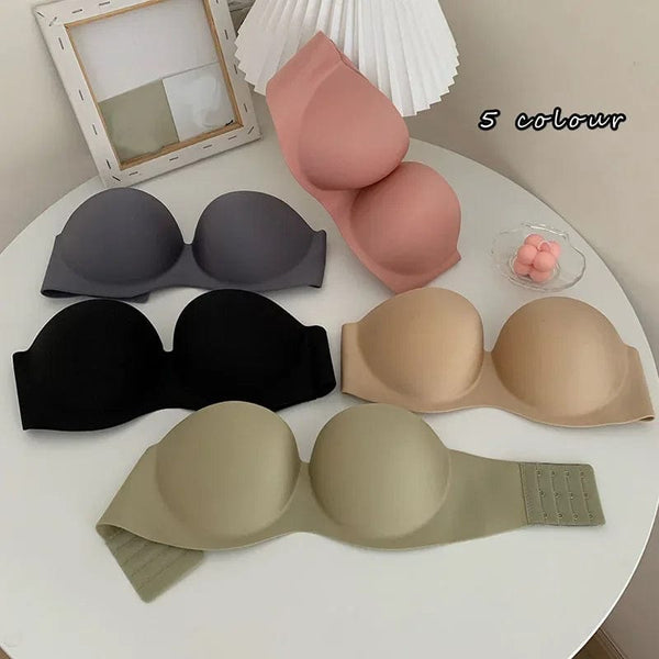 Planet Gates New Tube Top Underwear Soild Color Sexy Lingerie Strapless Bra Push Up Bra Seamless Bralette Sexy Solid Color Women Lingerie