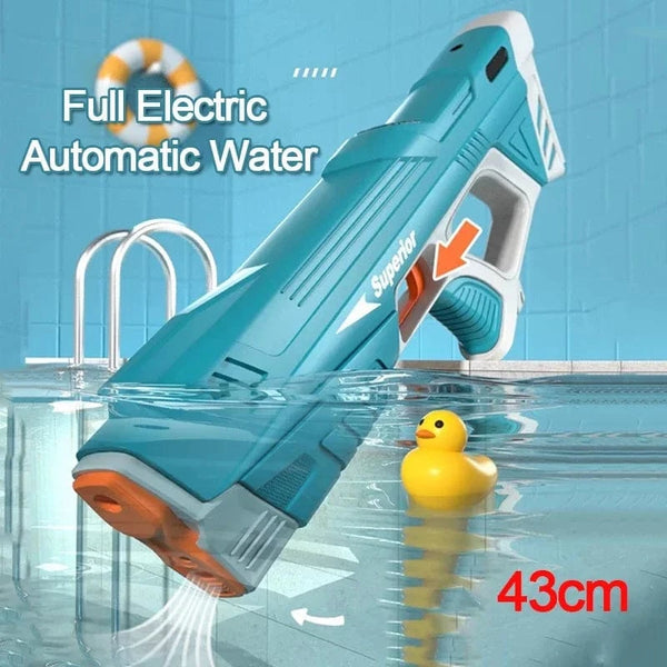 Planet Gates New Water Gun Electric Full Continuous Firing Toy Summer Beach Pool Water Toy Gun Fully Automatic Water Absorption Toys for Kids