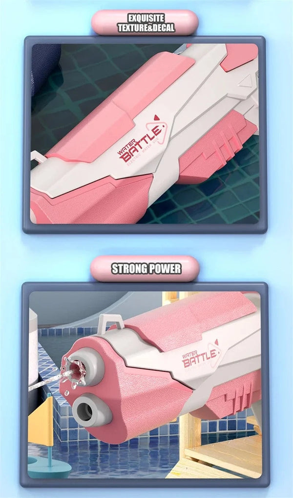 Planet Gates New Water Gun Electric Full Continuous Firing Toy Summer Beach Pool Water Toy Gun Fully Automatic Water Absorption Toys for Kids