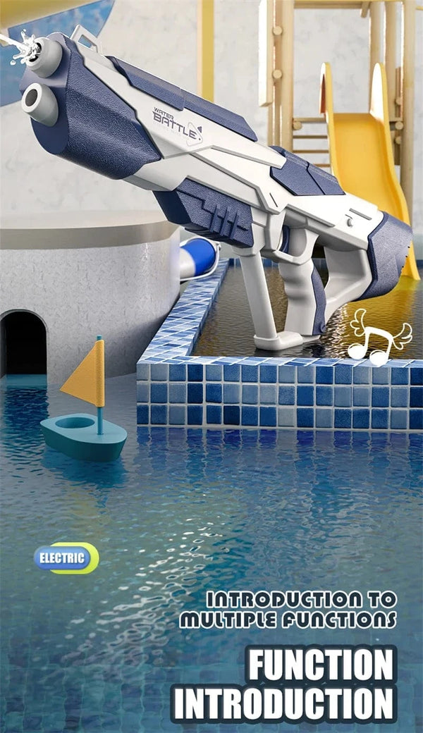 Planet Gates New Water Gun Electric Full Continuous Firing Toy Summer Beach Pool Water Toy Gun Fully Automatic Water Absorption Toys for Kids