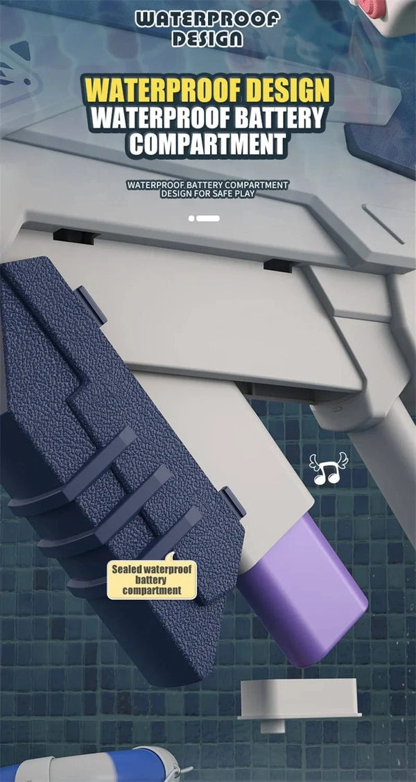 Planet Gates New Water Gun Electric Full Continuous Firing Toy Summer Beach Pool Water Toy Gun Fully Automatic Water Absorption Toys for Kids