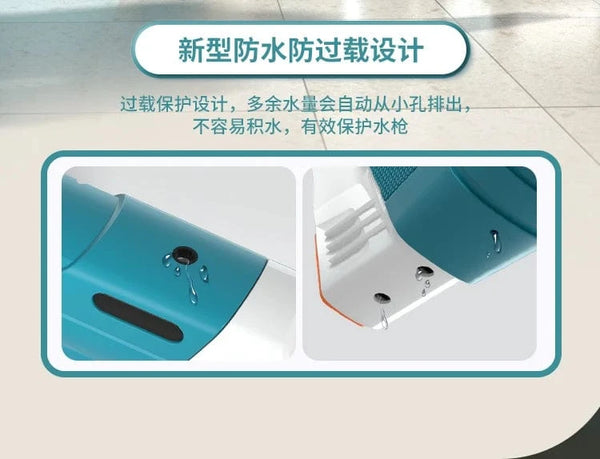 Planet Gates New Water Gun Electric Full Continuous Firing Toy Summer Beach Pool Water Toy Gun Fully Automatic Water Absorption Toys for Kids