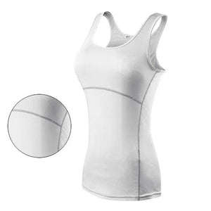 Planet Gates New Yoga Tops Women Sexy Gym Sportswear Vest Fitness tight woman clothing Sleeveless Running shirt Quick Dry White Yoga Tank Top