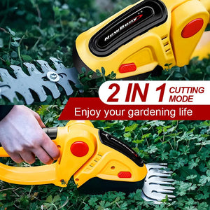 Planet Gates NEWBENY 2 IN 1 Electric Hedge Trimmer Lawn Mower Household Garden Shrub Scissors Grass Scissors Power Tool For Makita 18VBattery