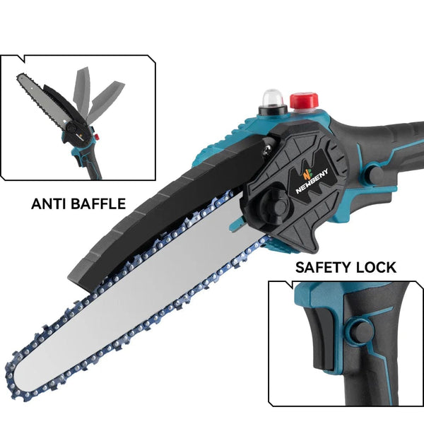 Planet Gates NEWBENY 8 Inch Brushless Electric Saw With Oiler Cordless Woodworking Garden Pruning Saw Power Tools For Makita 18V Battery