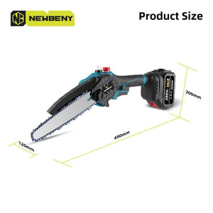 Planet Gates NEWBENY 8 Inch Brushless Electric Saw With Oiler Cordless Woodworking Garden Pruning Saw Power Tools For Makita 18V Battery