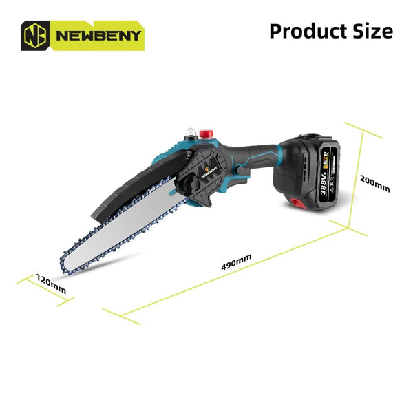 Planet Gates NEWBENY 8 Inch Brushless Electric Saw With Oiler Cordless Woodworking Garden Pruning Saw Power Tools For Makita 18V Battery