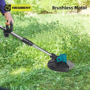 Planet Gates NEWBENY 9 Inch Brushless Electric Lawn Mower Digital Display Cordless Rechargeable Garden Weeding Tools For Makita 18V Battery