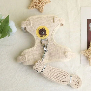 Planet Gates Newest Cute Rabbit Harness and Leash Set Bunny Pet Accessories Vest Harnesses Rabbit Leashes for Outdoor Walking Pets Supplies