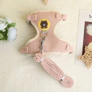 Planet Gates Newest Cute Rabbit Harness and Leash Set Bunny Pet Accessories Vest Harnesses Rabbit Leashes for Outdoor Walking Pets Supplies