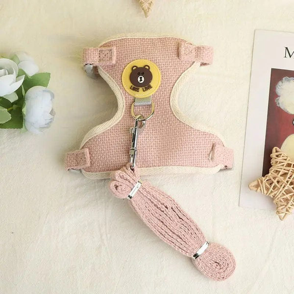 Planet Gates Newest Cute Rabbit Harness and Leash Set Bunny Pet Accessories Vest Harnesses Rabbit Leashes for Outdoor Walking Pets Supplies