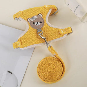 Planet Gates Newest Cute Rabbit Harness and Leash Set Bunny Pet Accessories Vest Harnesses Rabbit Leashes for Outdoor Walking Pets Supplies