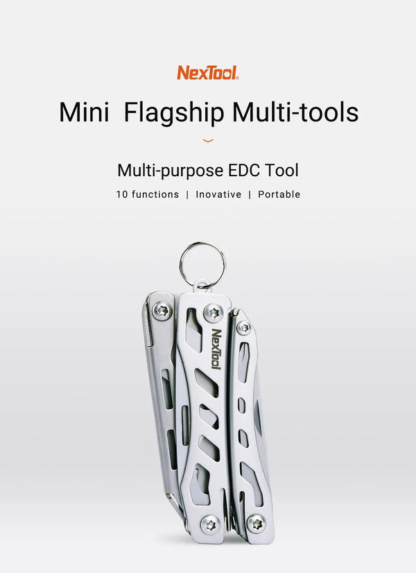 Planet Gates NexTool Mini Flagship Red/Green 10 IN 1 Multi Functional Folding EDC Hand Tool Screwdriver Mini Pliers Bottle Opener Outdoor