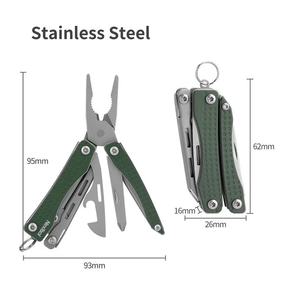 Planet Gates NexTool Mini Flagship Red/Green 10 IN 1 Multi Functional Folding EDC Hand Tool Screwdriver Mini Pliers Bottle Opener Outdoor