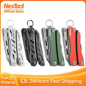 Planet Gates NexTool Mini Flagship Red/Green 10 IN 1 Multi Functional Folding EDC Hand Tool Screwdriver Mini Pliers Bottle Opener Outdoor
