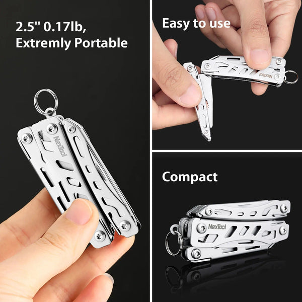Planet Gates NexTool Mini Flagship Red/Green 10 IN 1 Multi Functional Folding EDC Hand Tool Screwdriver Mini Pliers Bottle Opener Outdoor
