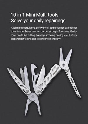 Planet Gates NexTool Mini Flagship Red/Green 10 IN 1 Multi Functional Folding EDC Hand Tool Screwdriver Mini Pliers Bottle Opener Outdoor