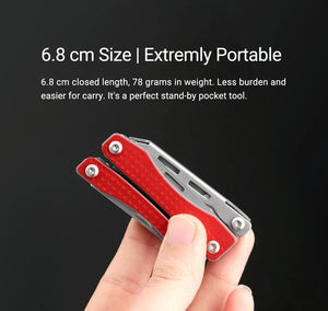Planet Gates NexTool Mini Flagship Red/Green 10 IN 1 Multi Functional Folding EDC Hand Tool Screwdriver Mini Pliers Bottle Opener Outdoor