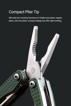 Planet Gates NexTool Mini Flagship Red/Green 10 IN 1 Multi Functional Folding EDC Hand Tool Screwdriver Mini Pliers Bottle Opener Outdoor