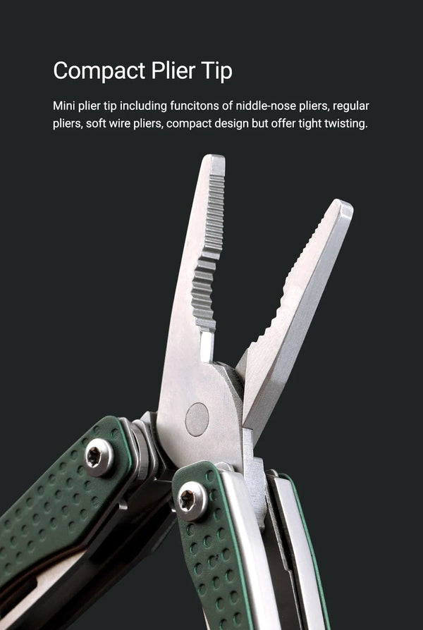 Planet Gates NexTool Mini Flagship Red/Green 10 IN 1 Multi Functional Folding EDC Hand Tool Screwdriver Mini Pliers Bottle Opener Outdoor