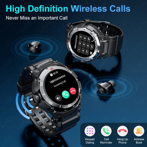 Planet Gates NFC 2 In 1 Bluetooth Headset Smart Watch TWS Music Talk With Earbuds 4 Hours Of Strong Sound Effects Music Lover Men SmartWatch