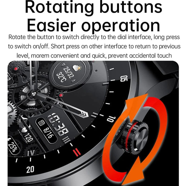 Planet Gates NFC access control / Single steel strip NFC Bluetooth Call Smart Watch Men Full Screen GPS Sports Bracelet Waterproof ECG Health Monitor SmartWatch for IOS Android 2024