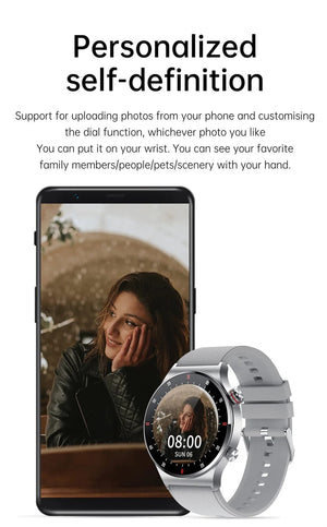 Planet Gates NFC access control / Single steel strip NFC Bluetooth Call Smart Watch Men Full Screen GPS Sports Bracelet Waterproof ECG Health Monitor SmartWatch for IOS Android 2024